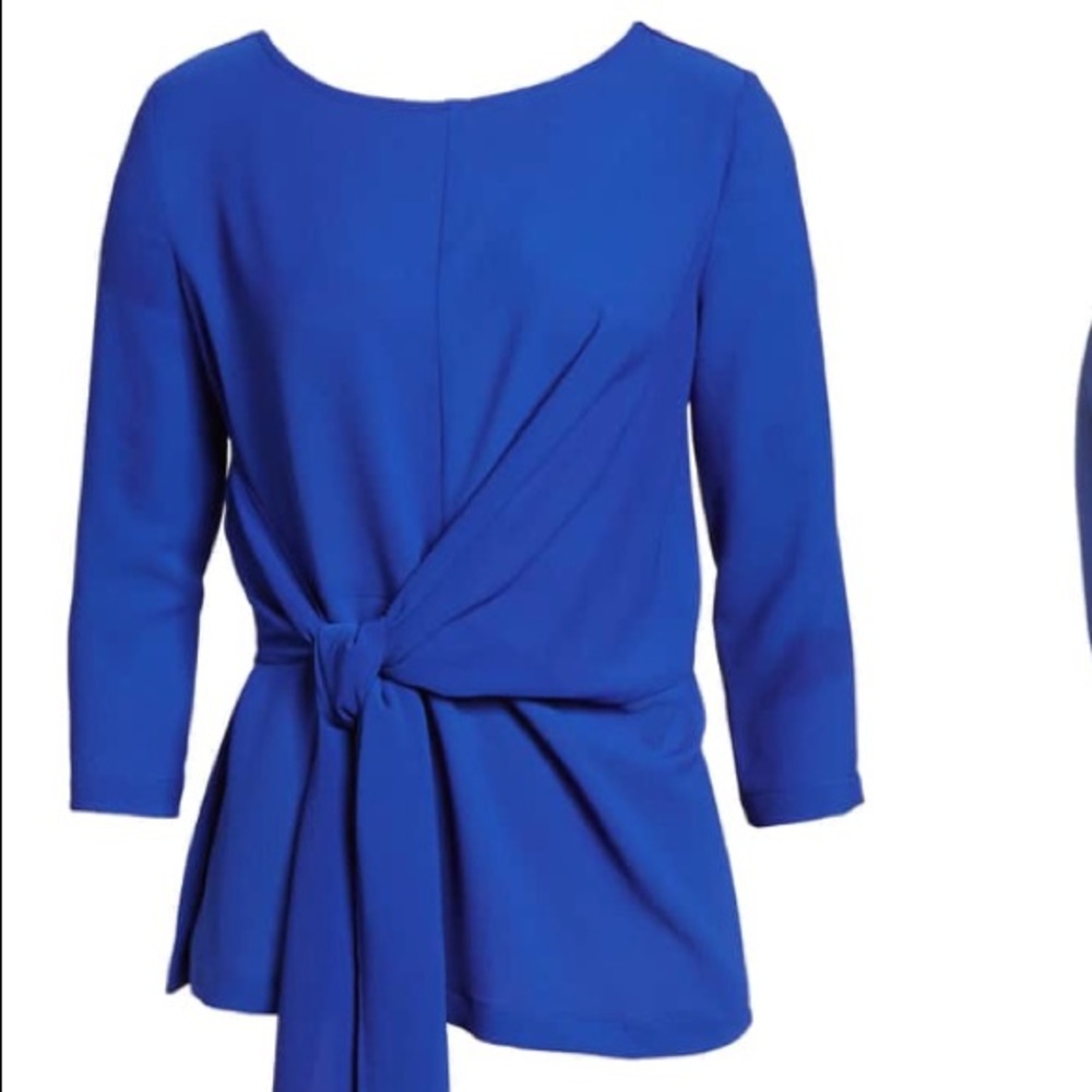 Gibson Blue Tie Front Top size Small